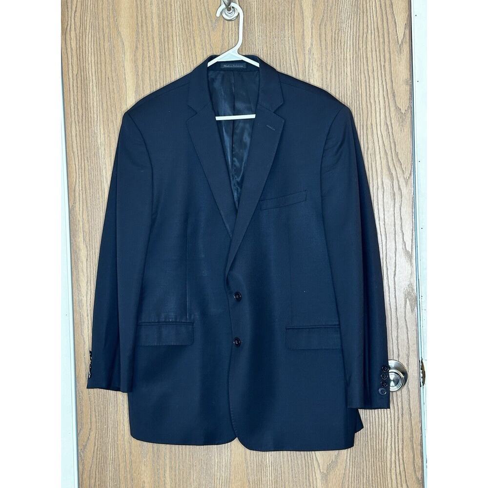 Calvin‎ Klein Men's Suit Jacket Single Breasted 100% Wool 2 Buttons Black Sz 46R